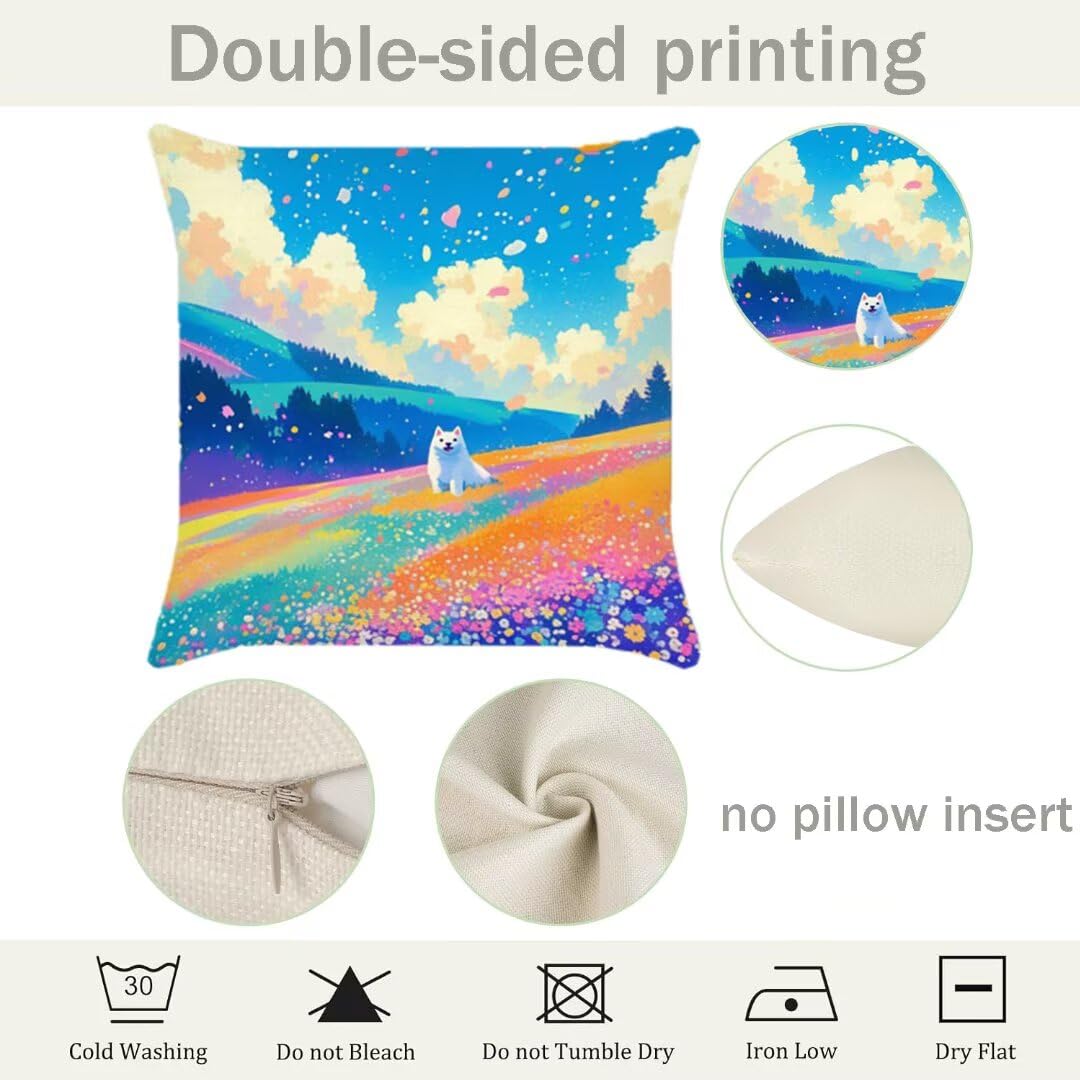 Fundas Cojines 80x80 cm Exterior Cojines Rural Fundas de Almohada Juego de 4,Cuadrados Funda Cojin Cachorro Almohadas con Cremallera,Sofa Cama Decorativos para Hogar,Jardín,Salón y Dormitorio Ym517
