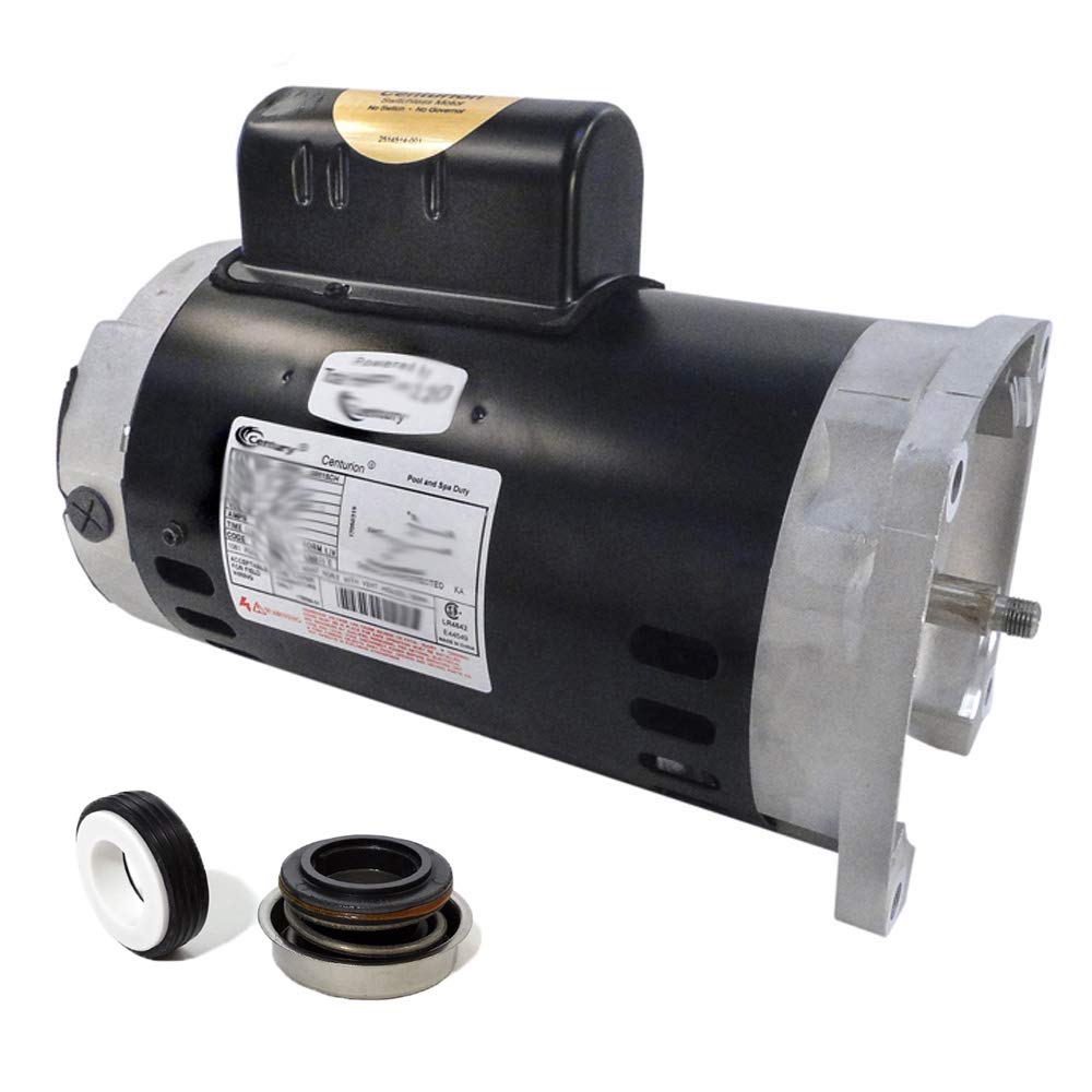 Puri TechSwimming Pool Pump Motor and Seal Replacement Kit for WhisperFlo 1.5 hp Century B2842 Motor and PS-1000 Seal