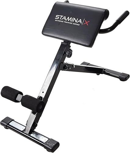 Miniatura 8 de Stamina X Ejercicio ajustable de fuerza abdominal, espalda y tronco, banco de pesas de hiperextensión para ejercicios en casa