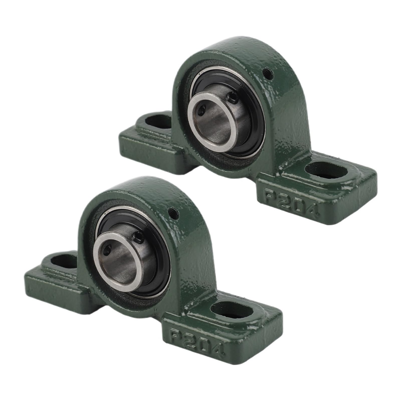2 pezzi UCP204 cuscinetto a sfere con foro da 20 mm, supporto for albero con cuscinetto autoallineante, cuscinetto a rulli sferici, alloggiamento del supporto del cuscinetto a due bulloni