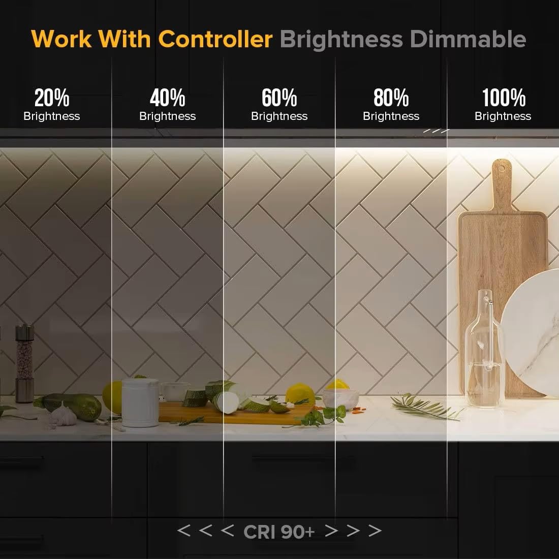 Striscia Led Cob, 10 Metri, 100 Watt, 3200 Led, 12000 Lumen, Ip20, Ra 90, Dimmerabile, Luminosità Elevata, Flessibile, Durata 50000 Ore, Illuminazione 180°, Ce, Rohs (4000K, 24V)