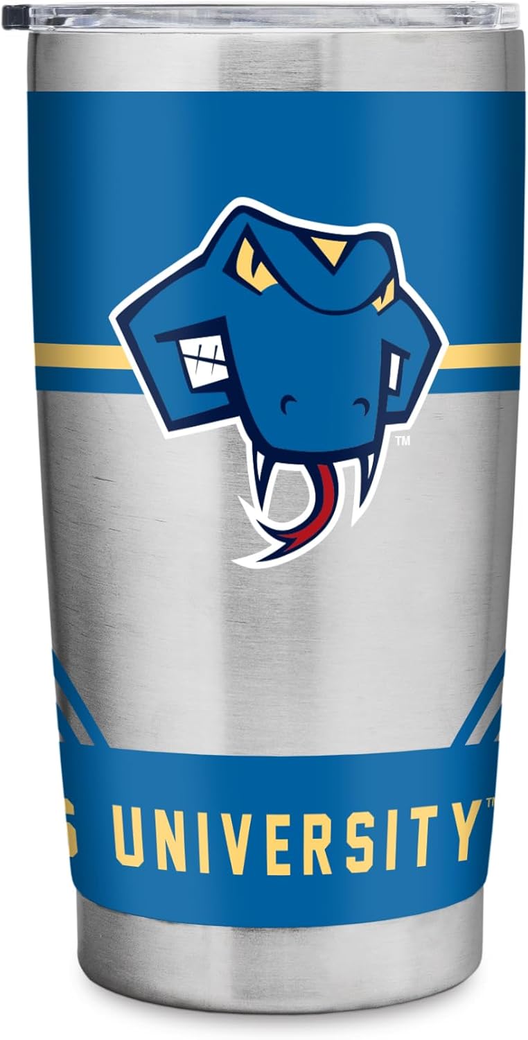 Rico Industries NCAA St Mary's University Rattlers Standard 20oz Stainless Steel Tumbler with Lid - Great For Coffee, Tea, Water or Cocktails