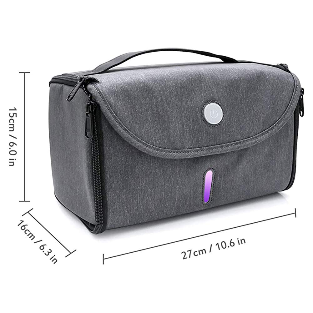 Borsa per disinfettante UV LED, Borse per sterilizzatrici Portatili, Borse per la disinfezione, 3 Perline LED, per Cellulare, biberon, Biancheria Intima, spazzolino da Denti