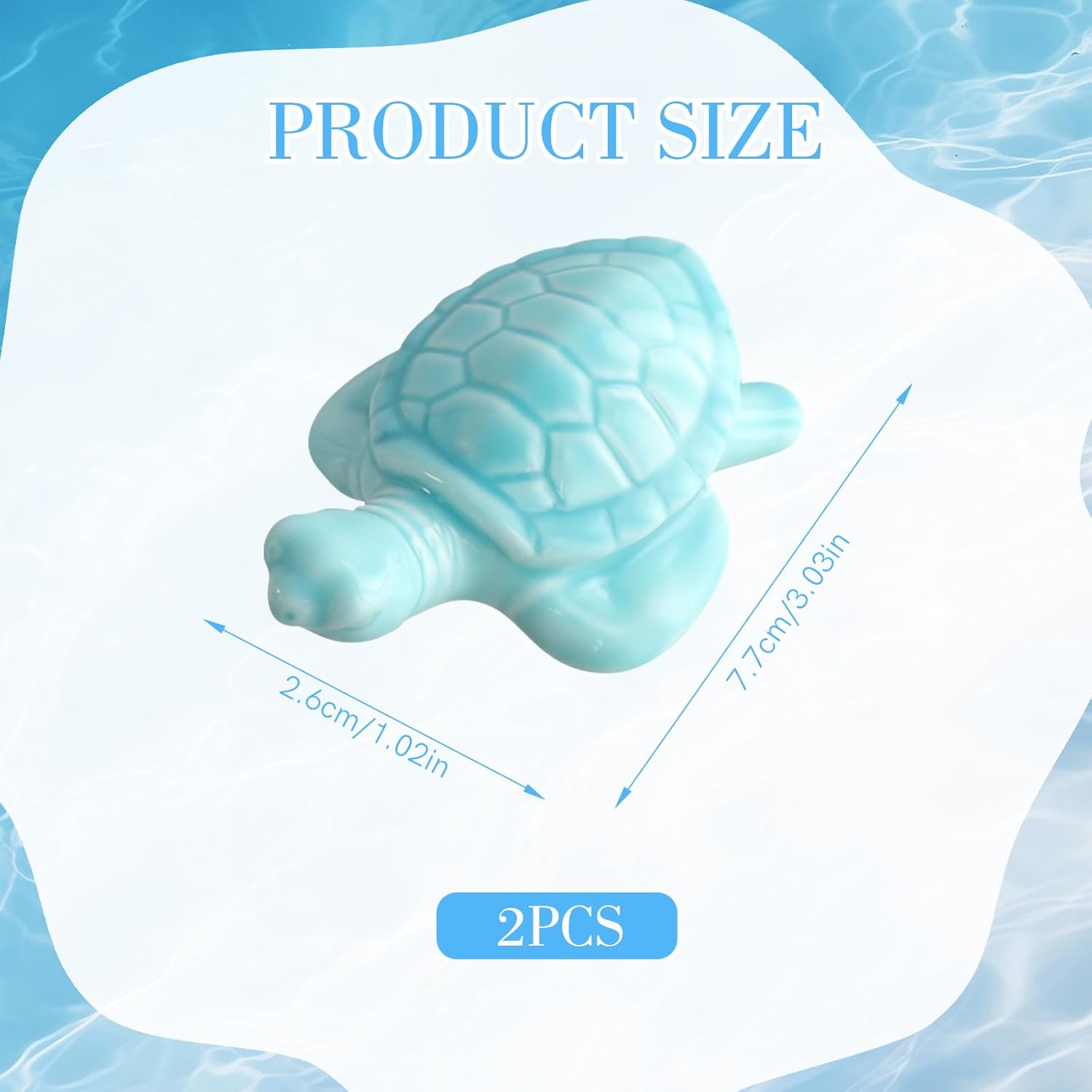 2 PCS Toilet Bolt Covers Decorative,Cute Turtle Toilet Screw Cover Caps, Easy to Install, Avoid Rust, Not Easy to Change Color or Fade, Bathroom Decoration (Blue)