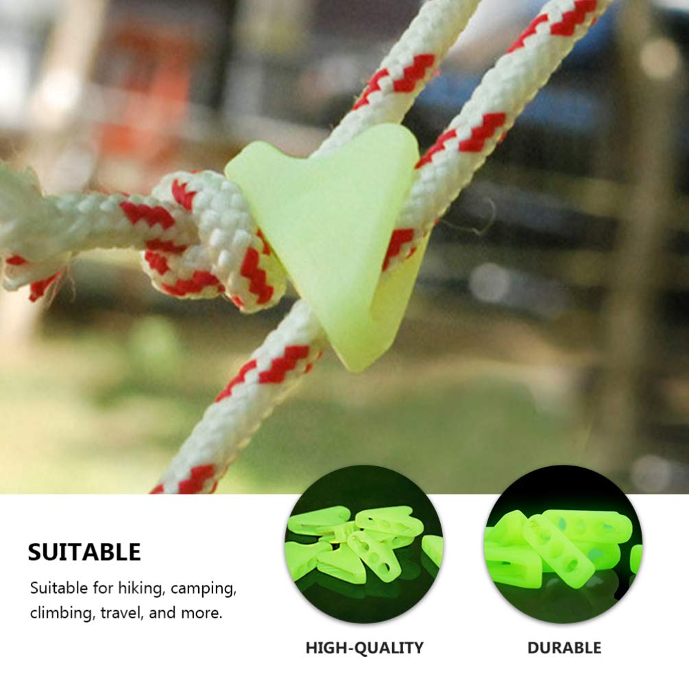 Cord Tightener 20 Pcs Glow-in-the-Dark Tent Rope Adjusters ...