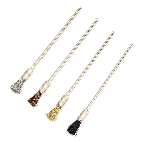 Miniatura 8 de ViaGasaFamido Cepillo de pelo de caballo con cerdas de alambre de cobre de acero inoxidable, para eliminar la suciedad, áreas estrechas, cepillo de