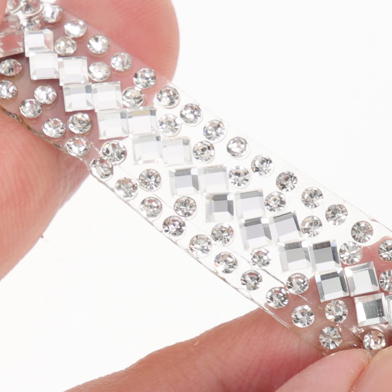 ACiyD Selbstklebendes Strassband Bling Diamond Ribbon Crystal Trim Roll Gem Sticker für DIY Art Crafts Auto Phone Wedding Dress Decoration