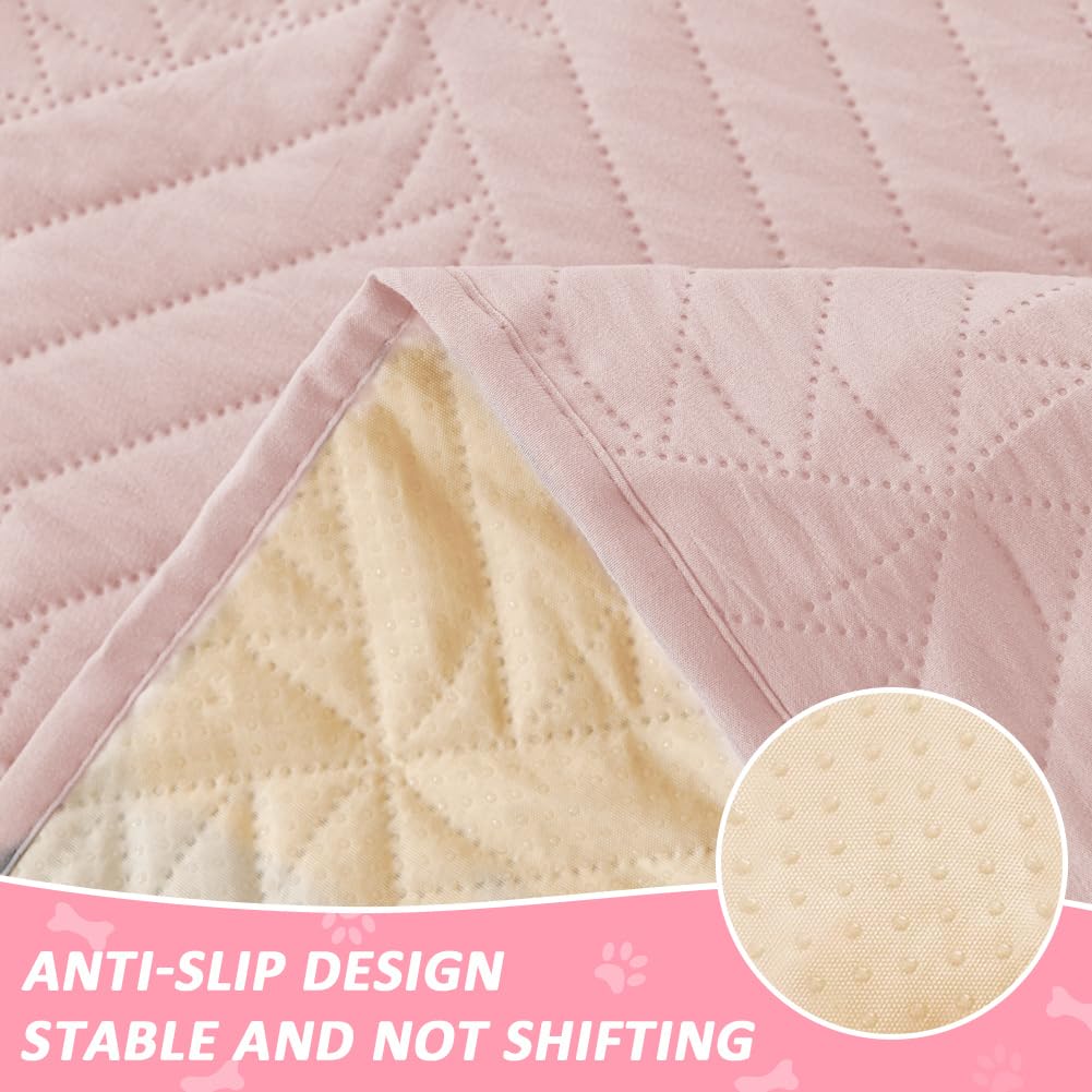 DUJUIKE Materassino Per Incontinenza lavabile, Traversa Impermeabile Assorbente, Protezioni per materassi per incontinenza, Riutilizzabili, Adatto ad adulti, neonati, anziani (Rosa, 90x150 cm)