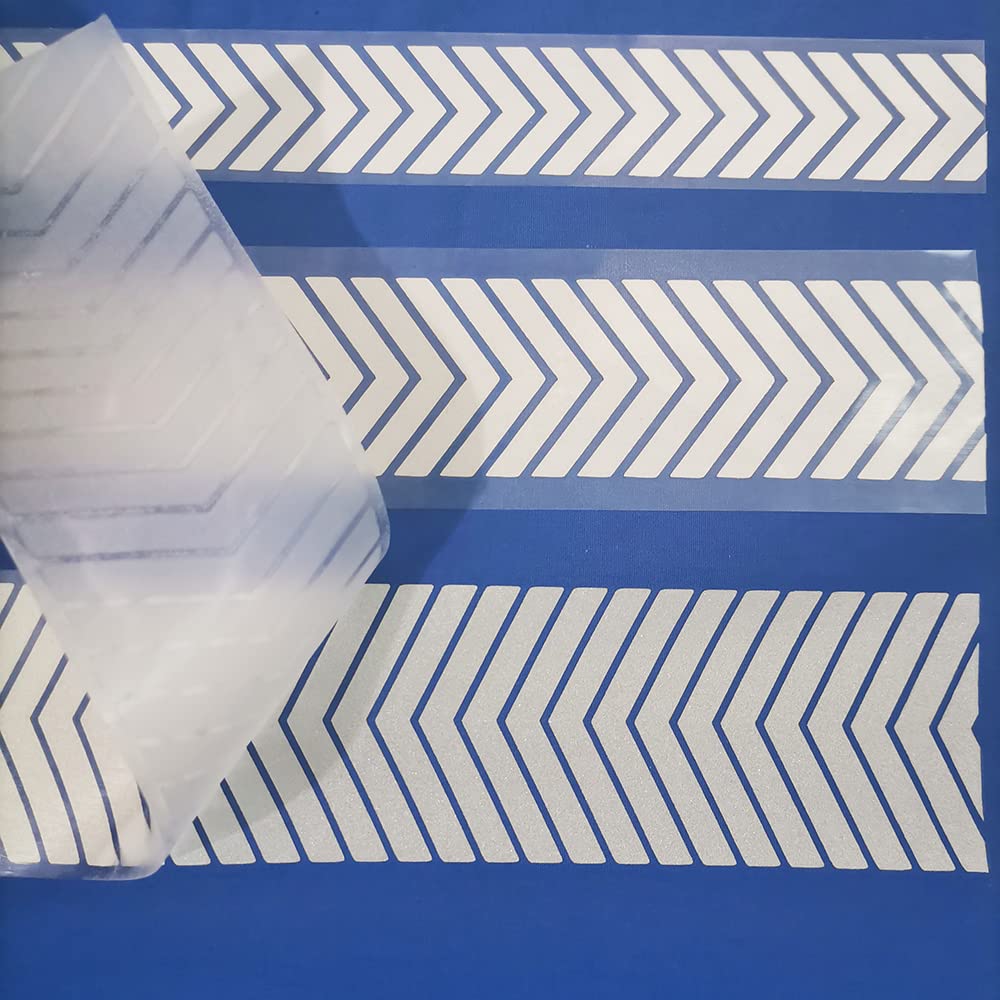 Ruban de film vinyle réfléchissant haute visibilité argenté pour transfert de chaleur pour vêtements, flèche à repasser (5,1 cm x 9,1 m)