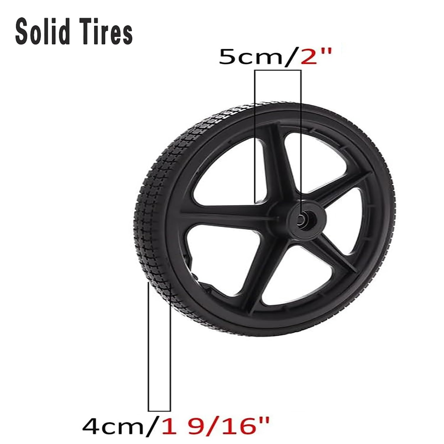 Ruedas Traseras para Silla de Rueda de 14 pulgadas, Repuesto de Rueda Para Silla de Ruedas con Rodamientos 12mm, Antideslizantes Rueda Trasera