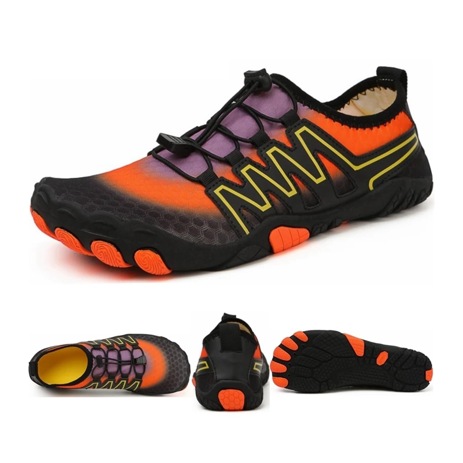 Zapatos De Agua Zapatos acuáticos de natación Unisex for hombre, sandalias de playa descalzas for exteriores, zapatos acuáticos de talla grande, zapatillas antideslizantes for buceo en Río y Mar Zapat
