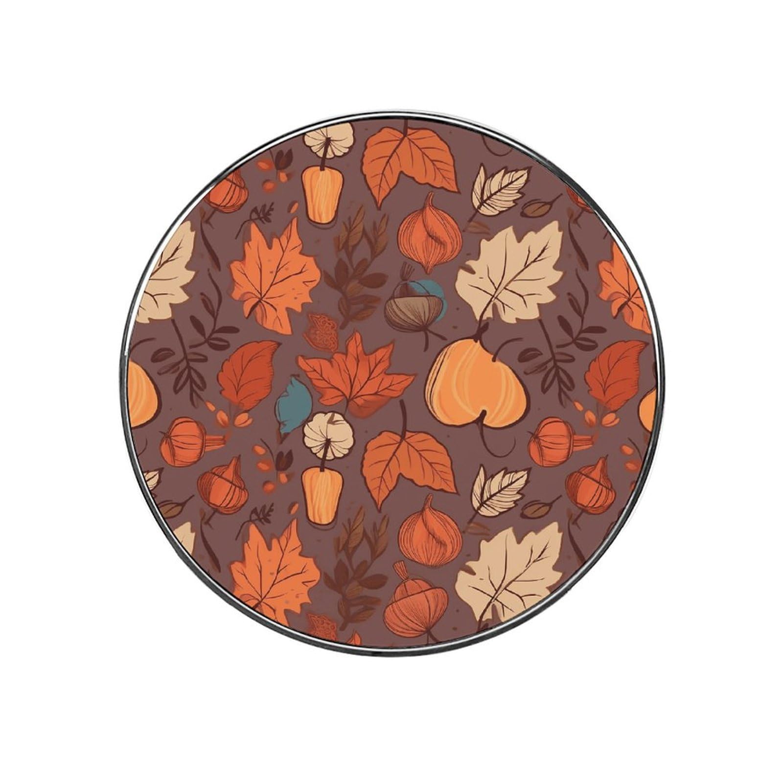 Refrigerator Magnet Fall Printing Fridge Magnet Alloy Material,Fun Personalized Refrigerator Sticker Round Decorative Magnet for Whiteboard Kitchen Locker