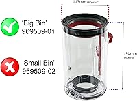 Vista 2 de Dyson Big Bin Dust Dirt Container V10 SV12 SV27 Aspiradora 969509-01