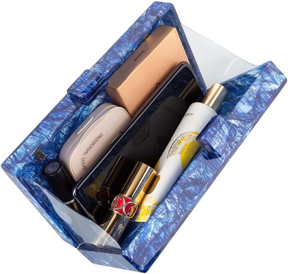 Gets Acrylic Clutch Purses for Women with Marbling Purses and Handbags Elegant Banquet Evening Crossbody Bag - Image 2