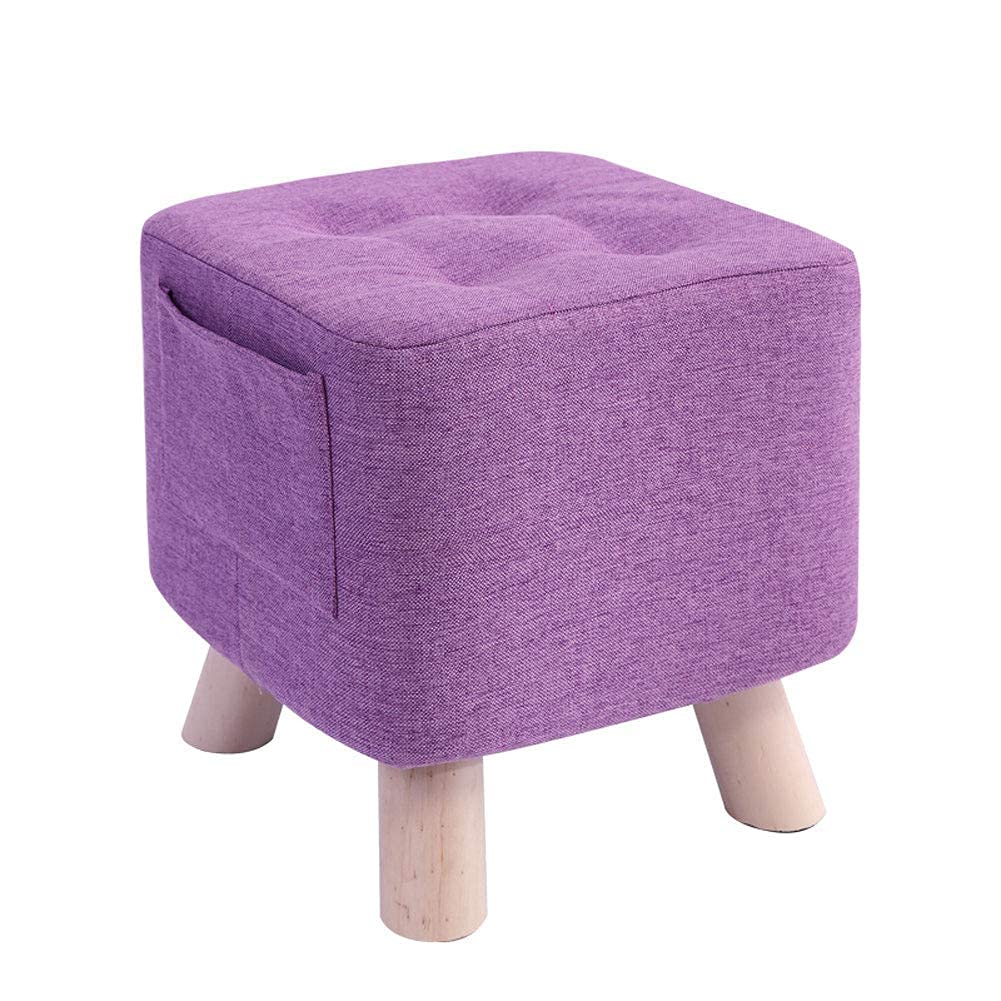Poufs en bois ottoman carré pour salon et canapé