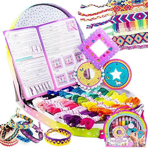 Just My Style Friendship Bracelets By Horizon Group USA, DIY Friendship Bracelets Kit, Create 100+ Bracelets, Includes Illustrated Instructions, Friendship Bracelet Thread, Bonus Weaving Wheels & More