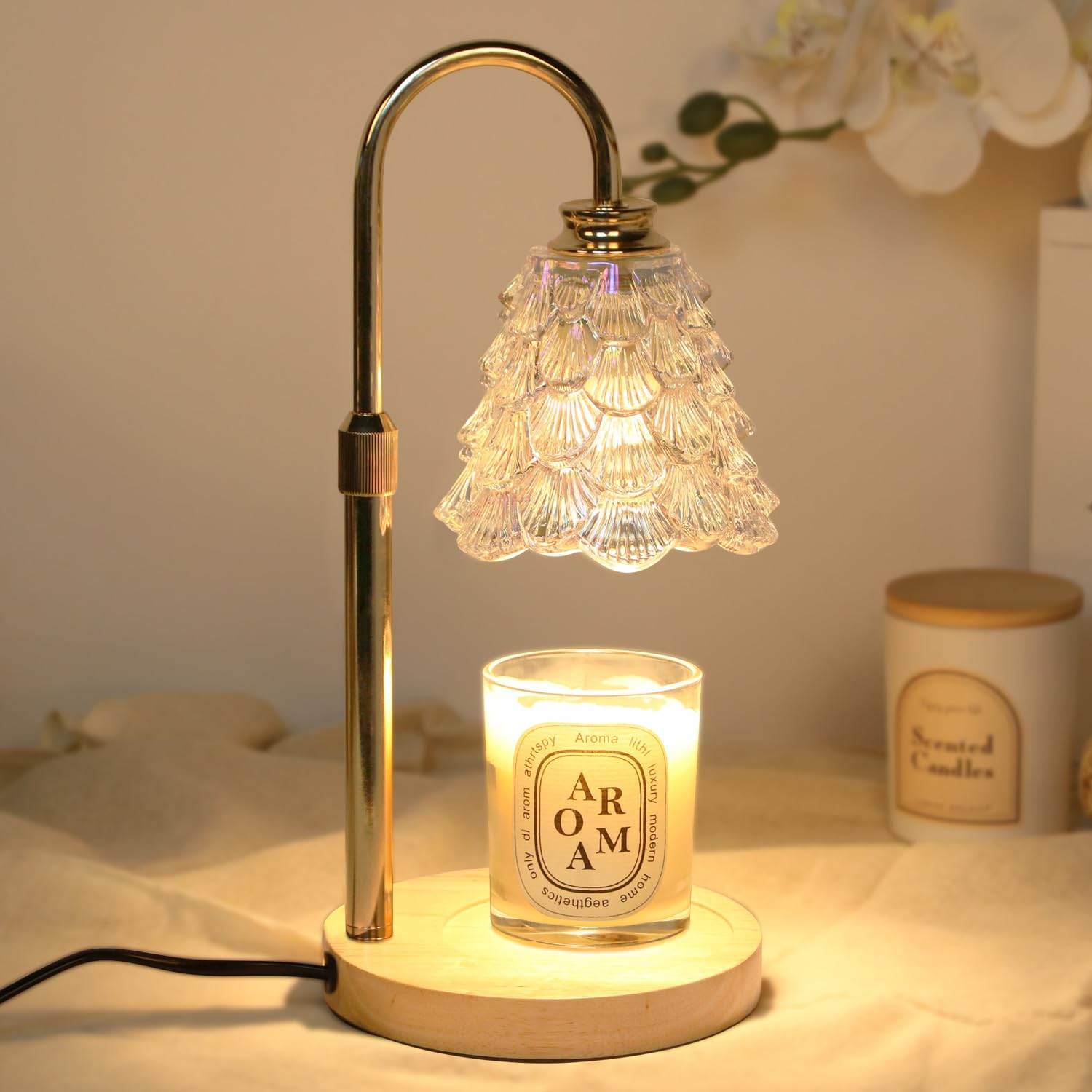Photo 1 of GEEZO Fragrance Candle Warmer Lamp?Electric Candle Warmer with Timer & Dimmer?Mom Christmas Birthday Gifts for Women, House Warming Gifts New Home Bedroom Decor