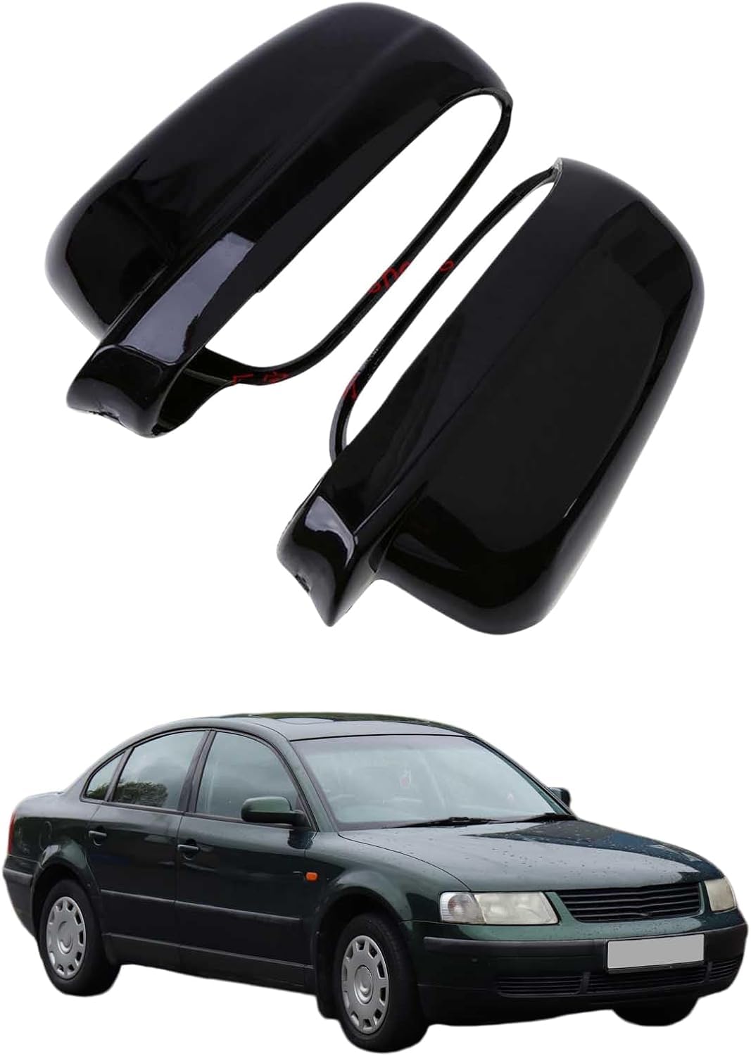 XJPGHA Wing Mirror Covers Caps for VW Golf MK4 Jetta Passat B5 1999-2004, Sturdy Durable Cover Housing Door Mirror Vehicle Accessory Rearview Side Covers