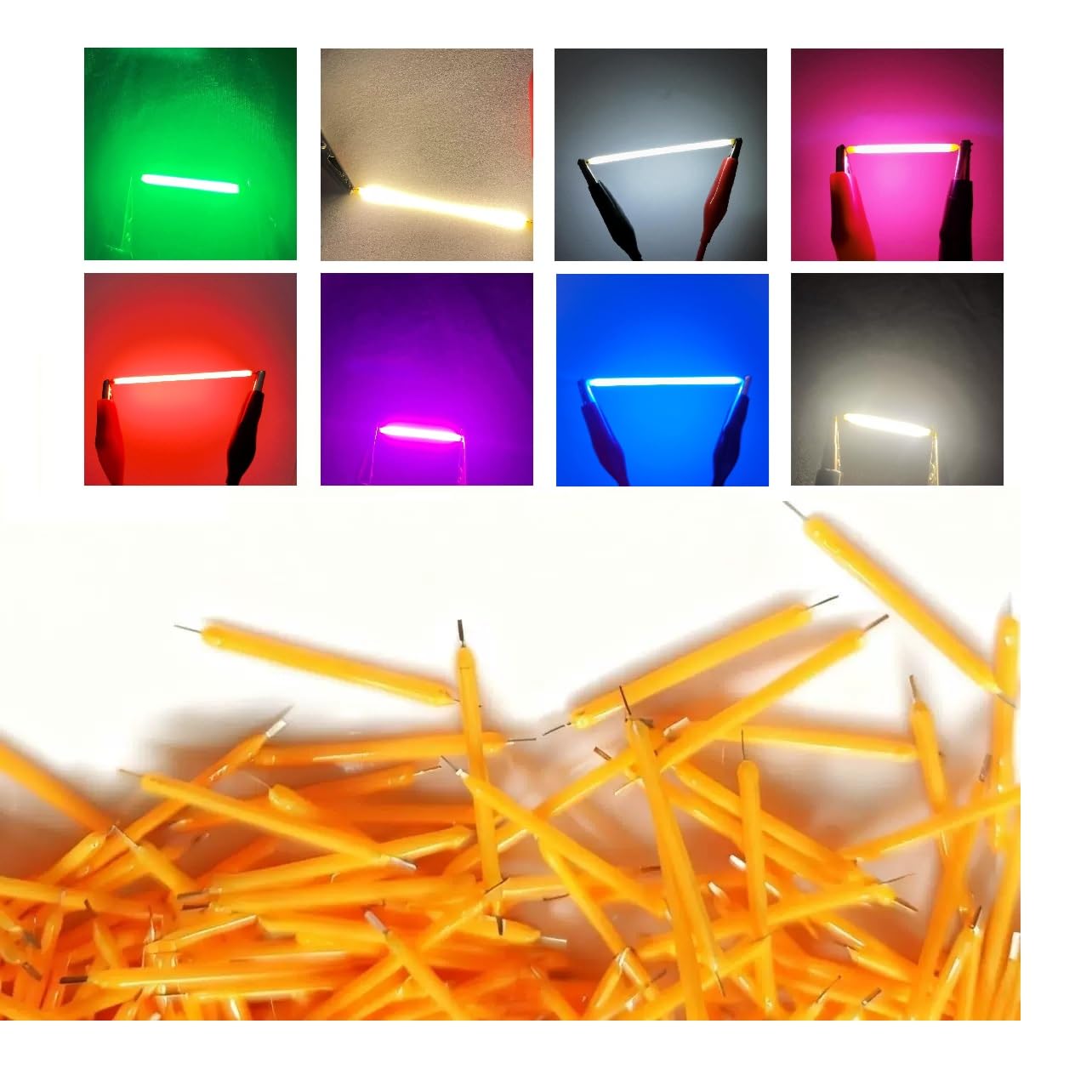 Zestaw żarników LED, 50 sztuk żarówek Edisona, 3 V, 200 lm, High CRI > 80 ciepła biel 2200 K, filament vintage do dekoracji bożonarodzeniowych, oświetlenia i majsterkowania (68 mm - 50 sztuk