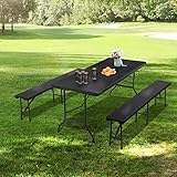 songmics klapptisch rattan aufgestellt