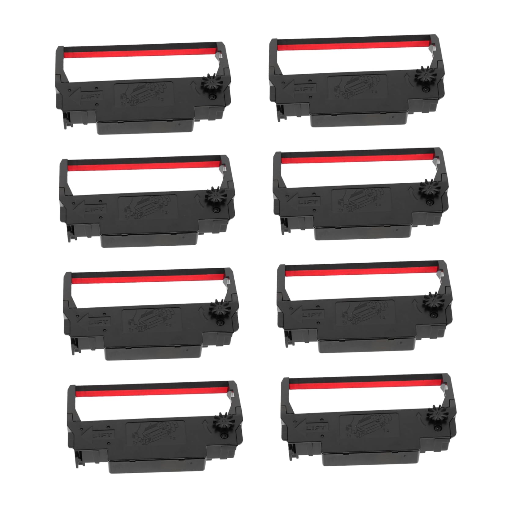 EXCEART 24pcs Cash Register Ink Ribbon for Compatible Tm- Red Black Printer Ribbon High Absorption Printing Quality