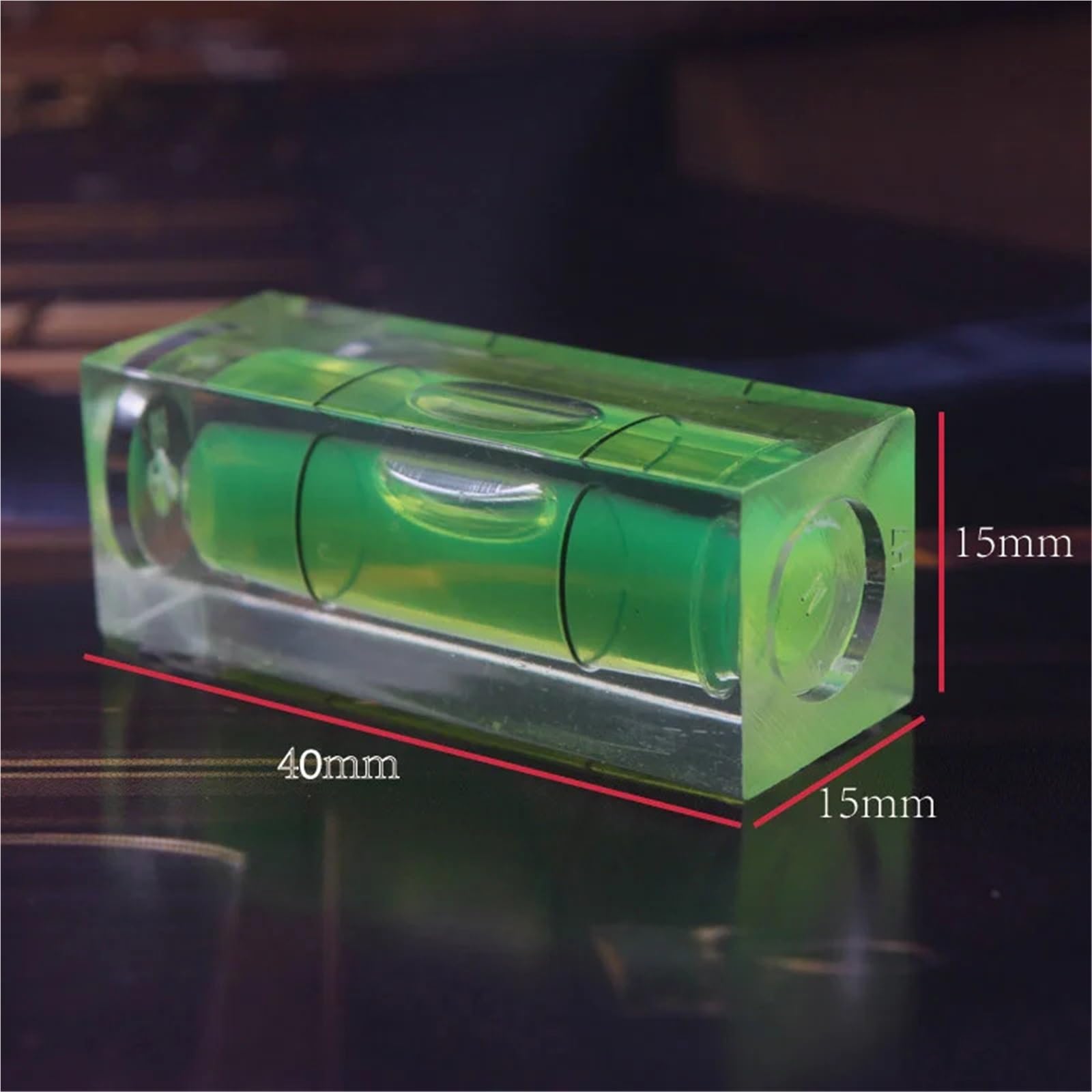 Nivel de burbuja cuadrado magnético, 5 unidades, burbuja horizontal, espejo de diana redondo verde, herramienta de medición de nivel de burbuja(Non-magnetic)