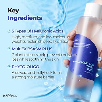 IsNtree Hyaluronic Acid Toner 200ml 6.76 fl.oz | يوفر رطوبة للبشرة الجافة | ينعش ويرطب البشرة | العناية بالبشرة الكورية