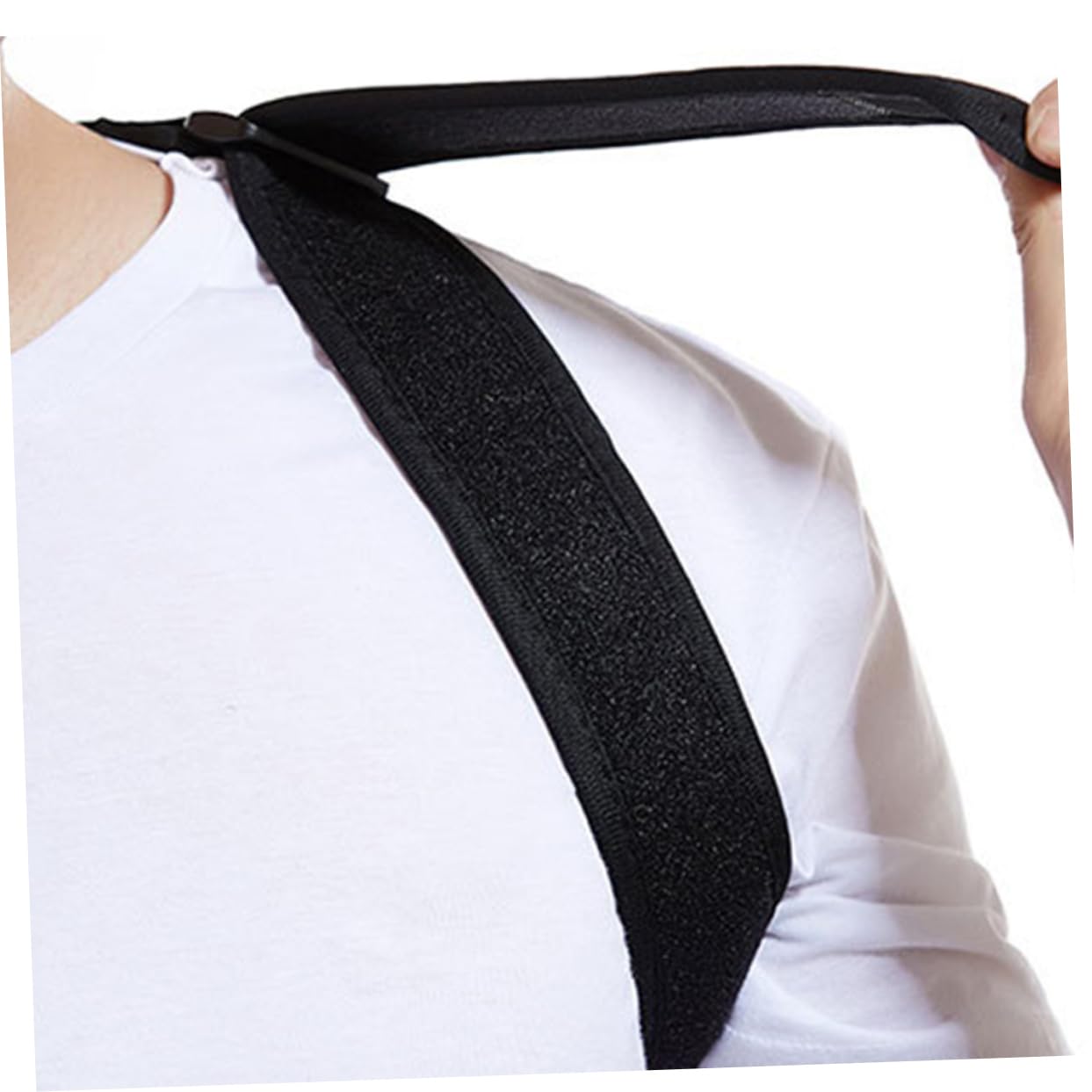 COLLBATH 1pc Shoulder Belt Humpback Sitting Posture Belt Invisible Posture Belt Black