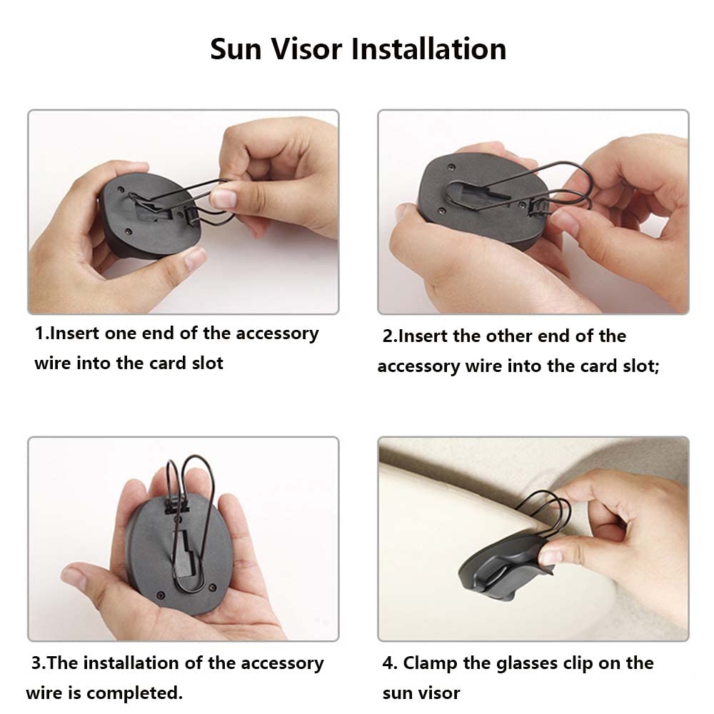 Porta Occhiali Per Auto Magnetico - In Pelle, Per Visiera, Con Chiusura Magnetica - Nero, Per Occhiali Da Sole E Da Vista - Foto 7