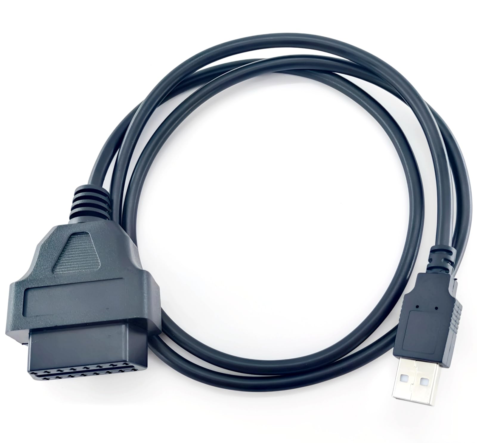 Hntcesdg 3.3FT OBD2 Female to USB Male Cable, 16Pin OBD2 Extension Cable to USB Female Port Charging Adapter OBDII to USB2.0 Power Connection, Diagnostic Tool for Car Extension Cord Connector