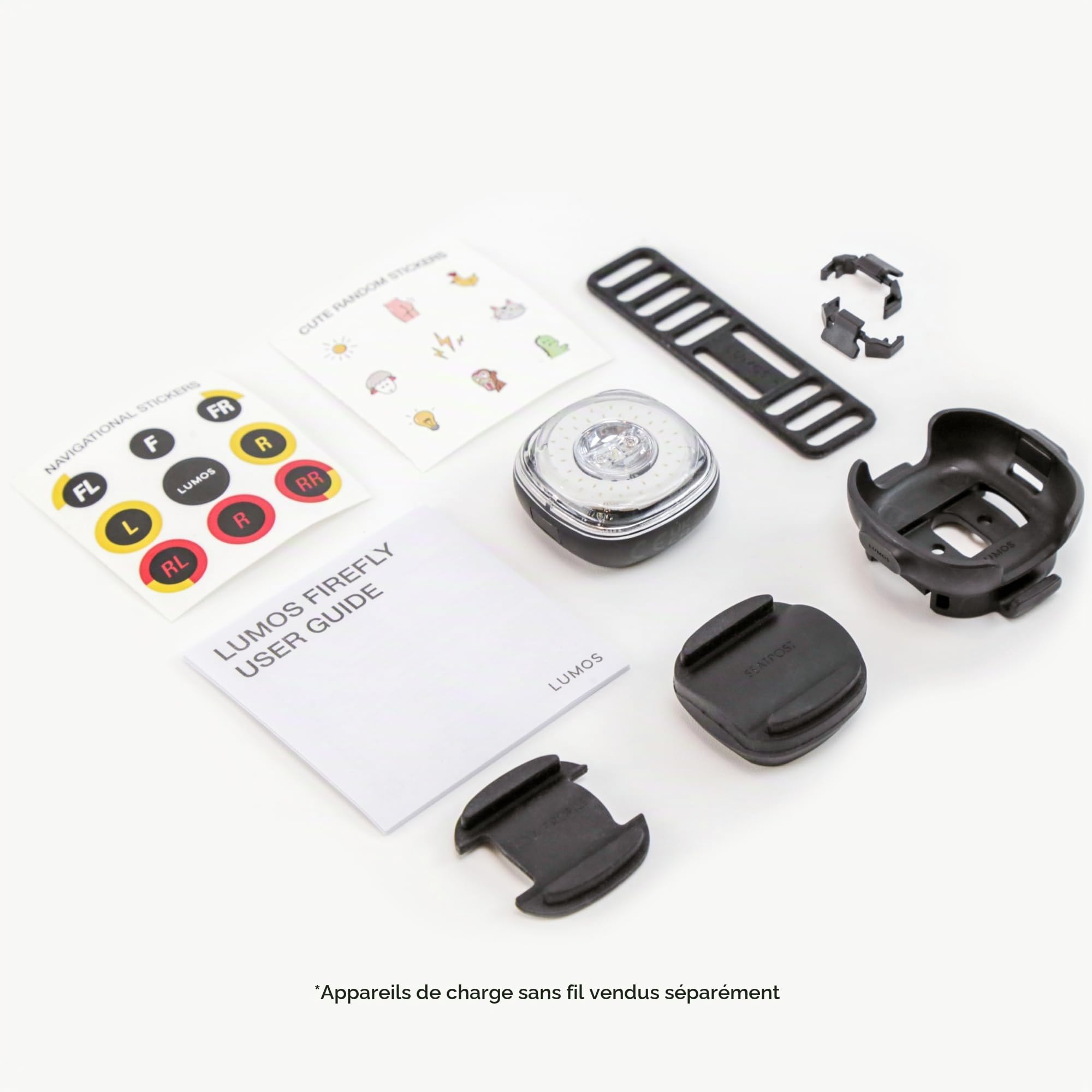 Lumos Firefly Système d'éclairage Intelligent pour vélo – Synchronisation des lumières LED Avant et arrière | Luminosité personnalisée, Motif Flash, Mode Jour/Nuit | Clignotants | Feux de freinage |