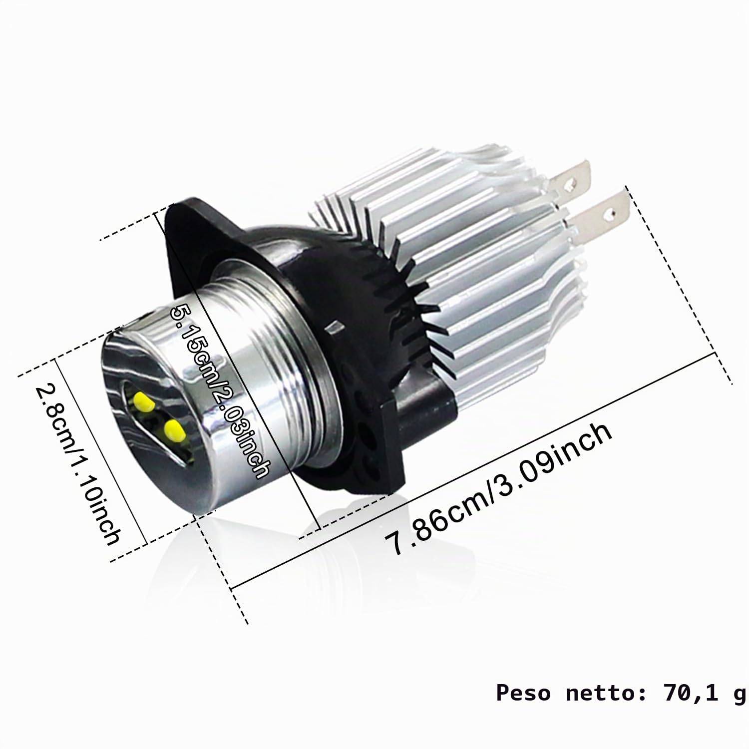 WinPower Angel Eyes Pre-restyling E90/E91 2005-2008 Anello luminoso Luci di posizione 63117161444 12W Nessun errore 6000K Bianco Xenon, 2 Pezzi