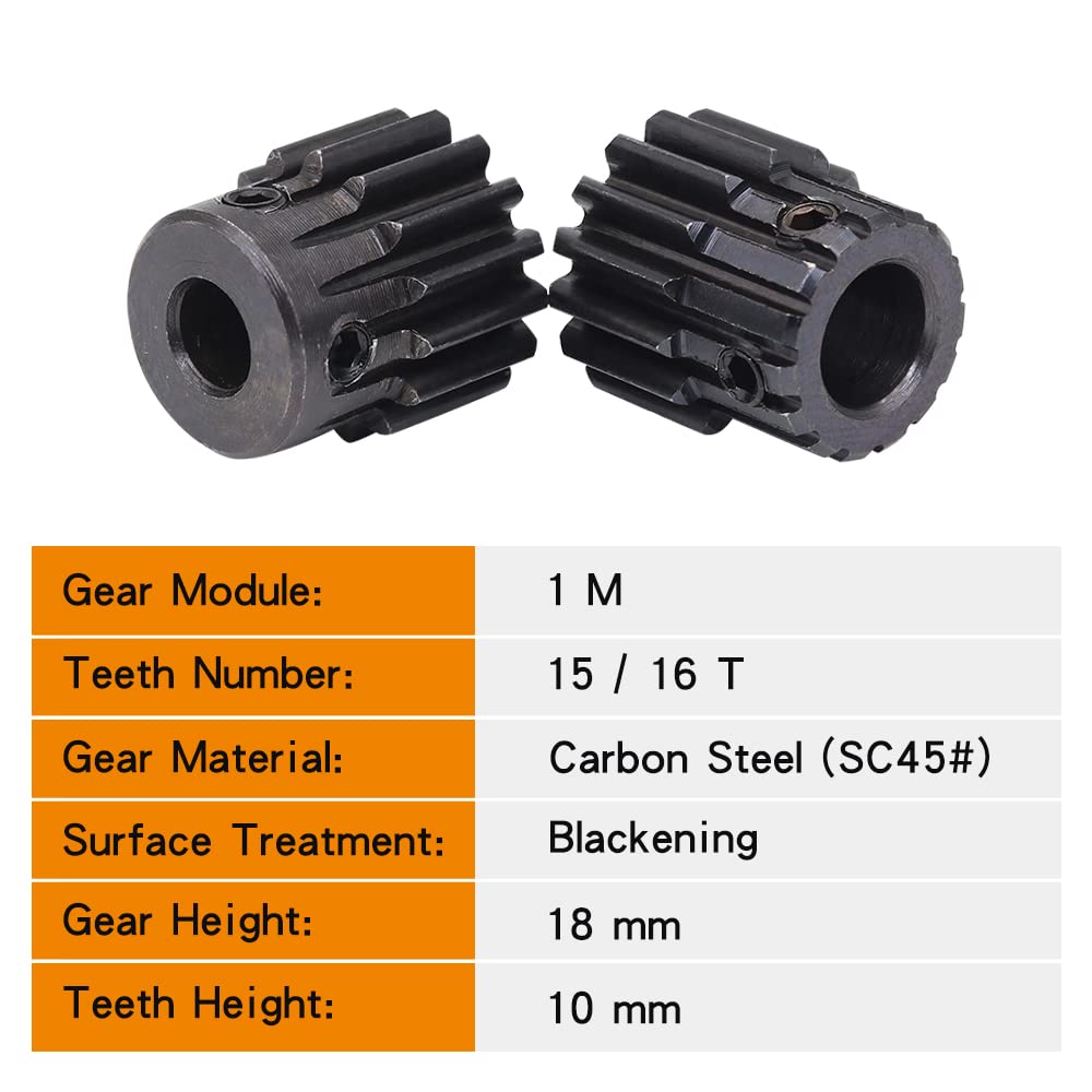 Stirnrad Modul 1 - 45 Zähne Mit 15mm Bohrung SC45# Stahl