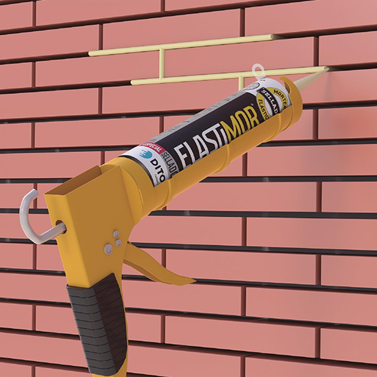 ELASTIMOR Mortero Sellador, Cemento Express, Impermeable, para encintados, llagueados, sellados, rejunteados, reparaciones, Tubo 310 ml x2
