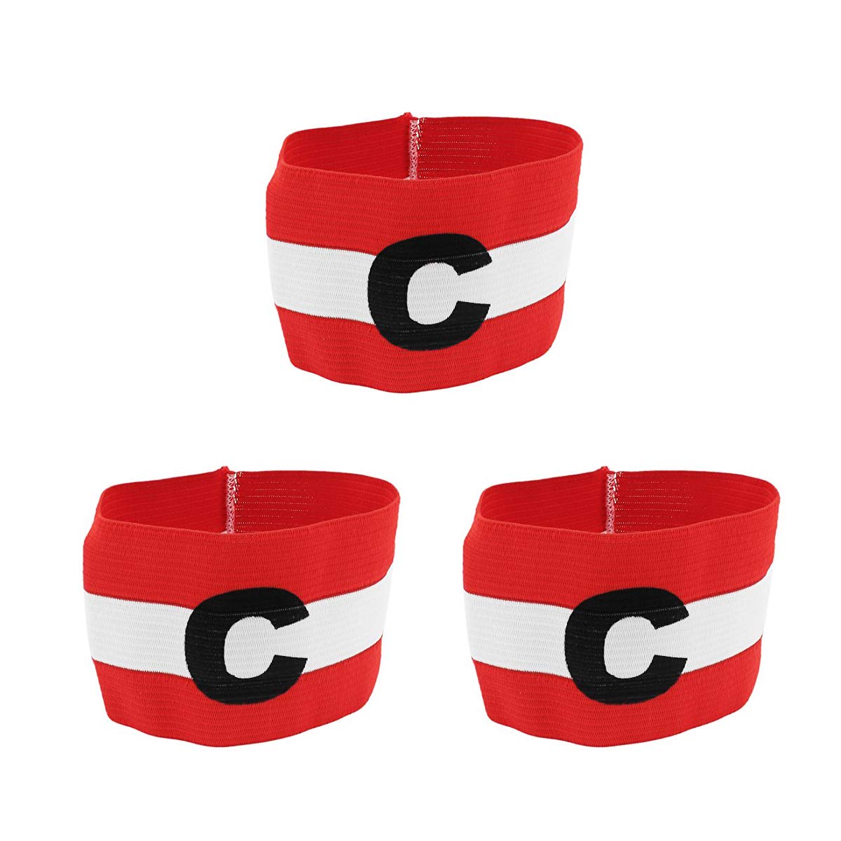 Brassards Noirs Football, Brassard Élastique Noir 10 Pcs Sports