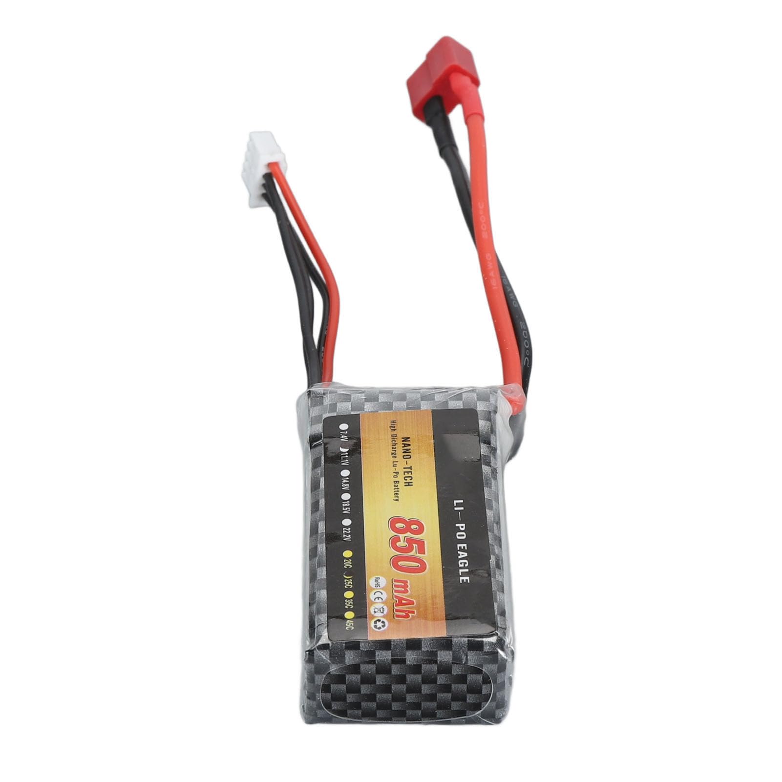 Batteria LiPo leggera 850mAh 11.1V 25C 3S Batteria al litio FPV Racing Drone Quadcopter