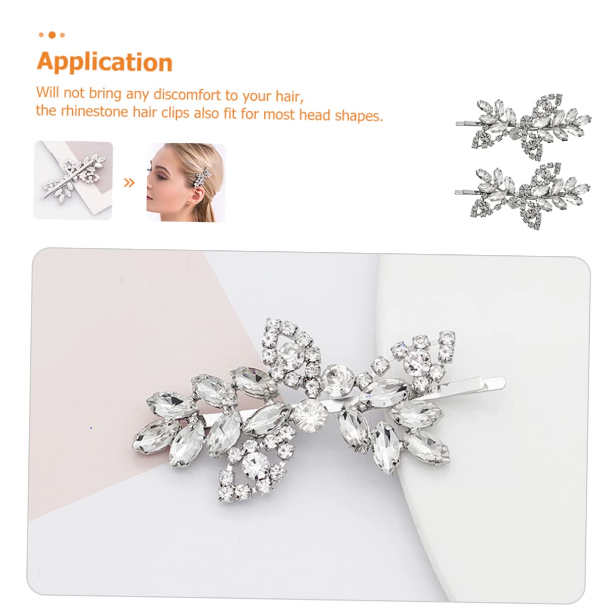Didiseaon 10 Pièces pince à cheveux strass curly hair barrettes accessoire de cheveux pour femmes pinces à cheveux en cristal pinces à cheveux filles accessoires de cheveux de mariage amende