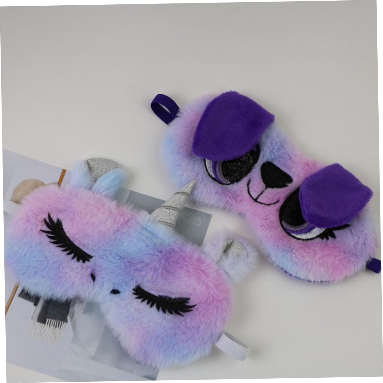 COLLBATH 3 Set Di Maschera Per Dormire A Forma Di Gufo Comoda Benda Oscurante Da Viaggio Per Ragazzi E Ragazze 4 Pezzi * 3