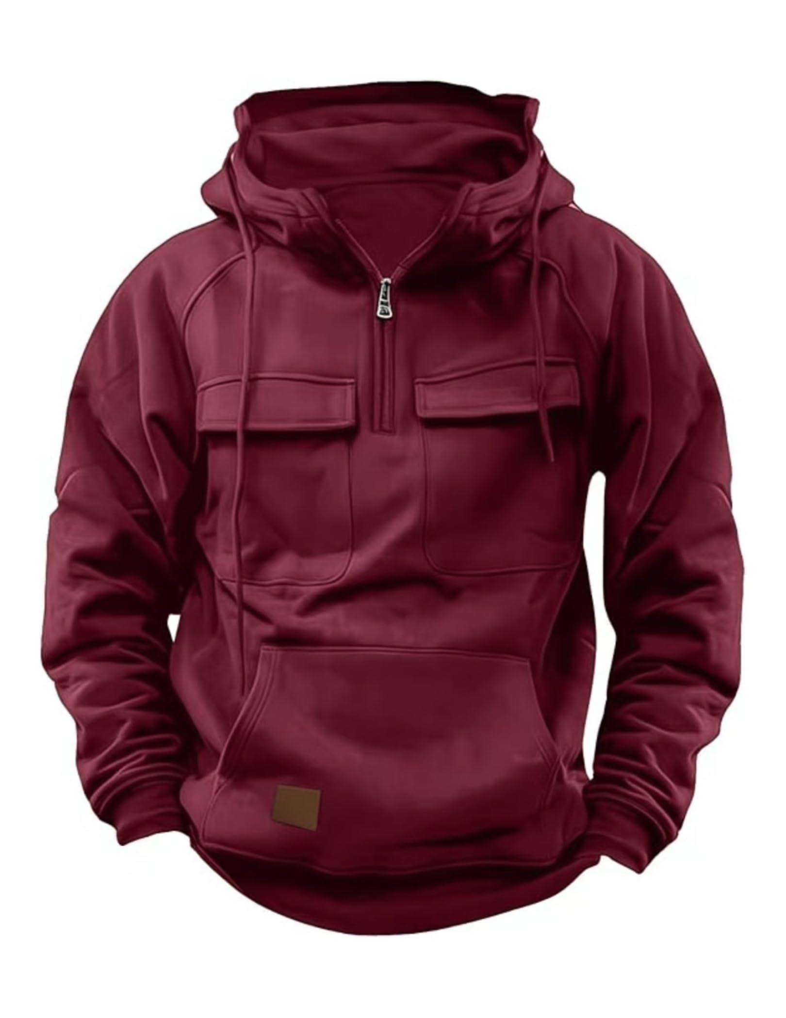 Volemo Sudadera Hombre con Capucha Sudaderas de Manga Larga Cremallera Hoodie Grueso Cálido