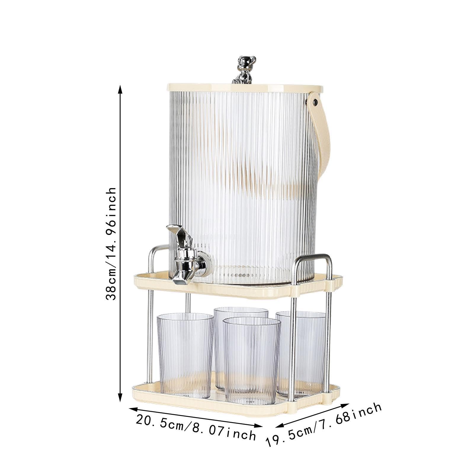 KESOTO Dispensador de Bebidas con Soporte para Bebidas Frías, Jugo Y, 5.0l