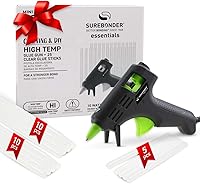 Surebonder Mini 10W High Temp Glue Gun Kit with 25 USA-Made All-Purpose Glue Sticks for Crafts & DIY