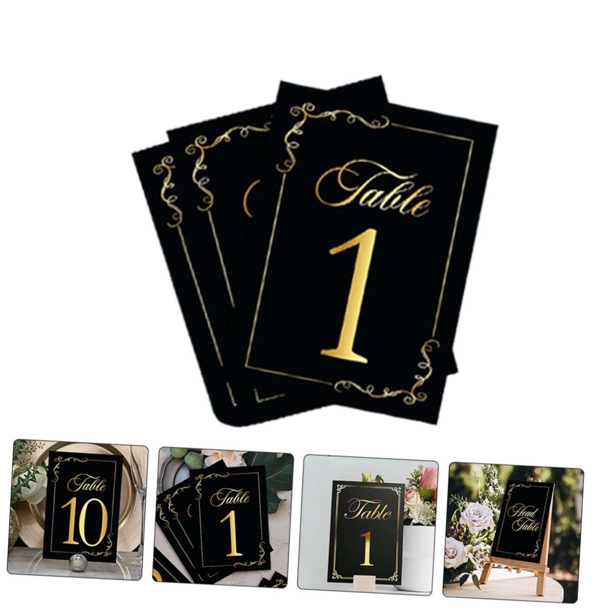 4 Sätze Tischkarten Aus Doppelseitige Platzkarten Mit Goldener Prägung Für Hochzeiten Und Feiern Tischnummern Für Besondere Anlässe 30 Stück * 4