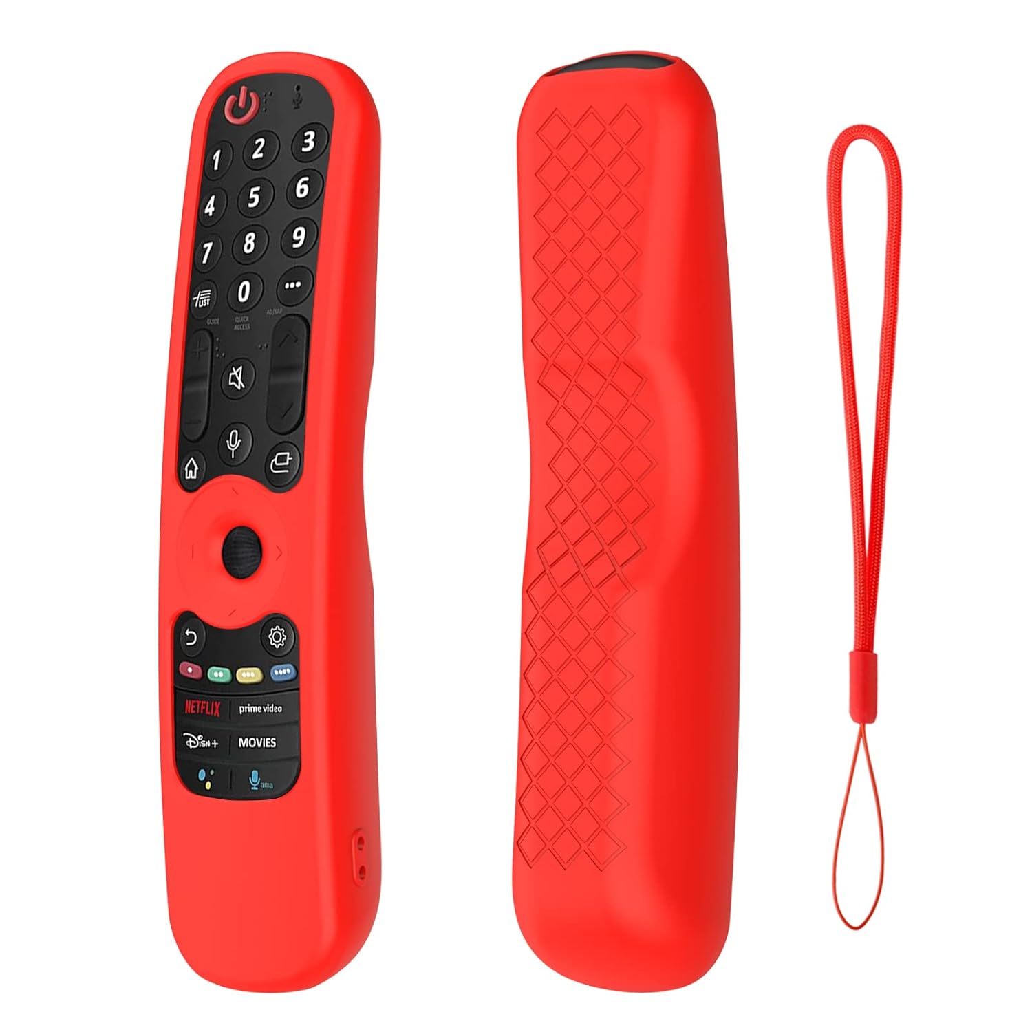 Cotbolt Silicone Protective Case Cover Compatible with LG AN-MR21GA MR22GA MR23GA Magic Remote Shockproof for LG Smart TV Remote 2021 2022 2023 (Remote Not Included) (Red