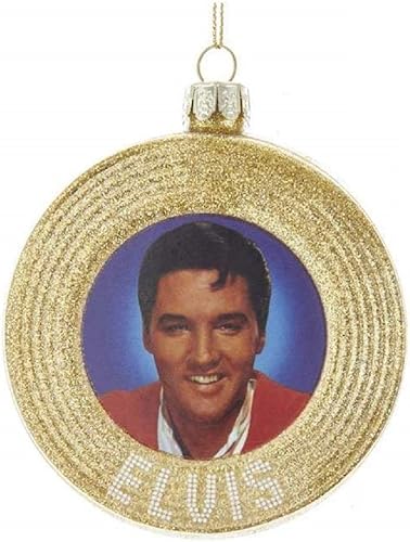 Kurt Adler Elvis - Adorno colgante de cristal dorado