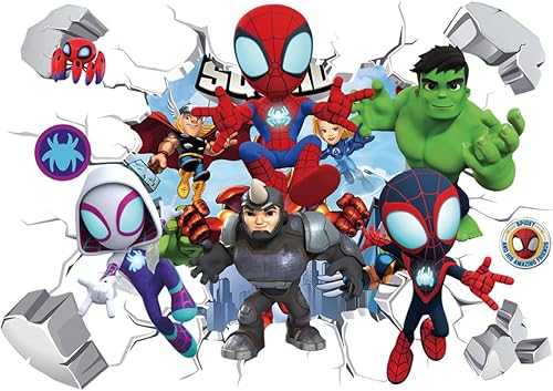 Nueva etiqueta de pared de agujero roto etiqueta de pared de dibujos animados sala de estar dormitorio decoración cumpleaños y vacaciones decoración