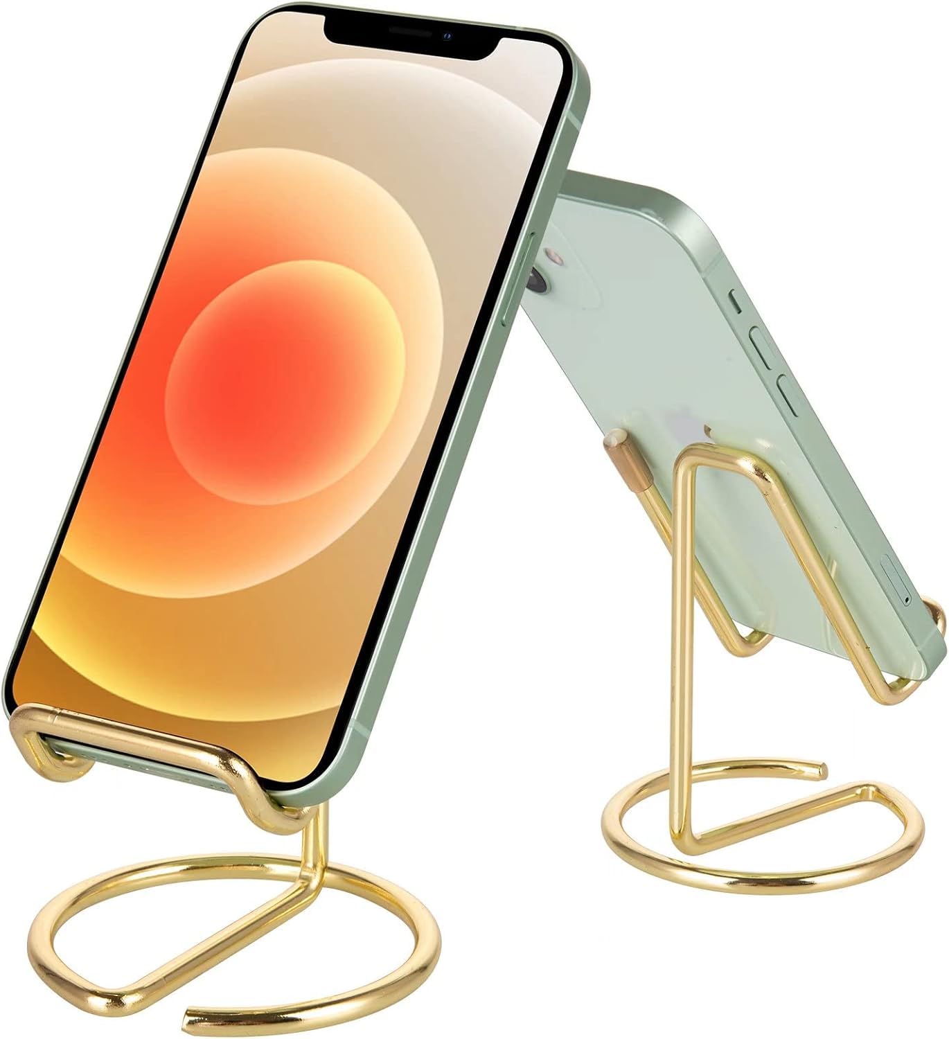 FEORA Phone Stand for Desk Cute Metal Gold Phone Holder for Bed Accessories Compatible with All Mobile Phones iPhone Switch iPad Mobile Stand for Desk Mobile Holder for Home Phone Holder for Table-image-27