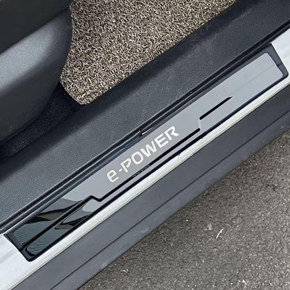 4 Piezas Coche Acero Inoxidable Decoración para Estribos, para Nissan X-Trail T33 Qashqai J12 E-Power 2022-2025 Accesorios de Estilo,A