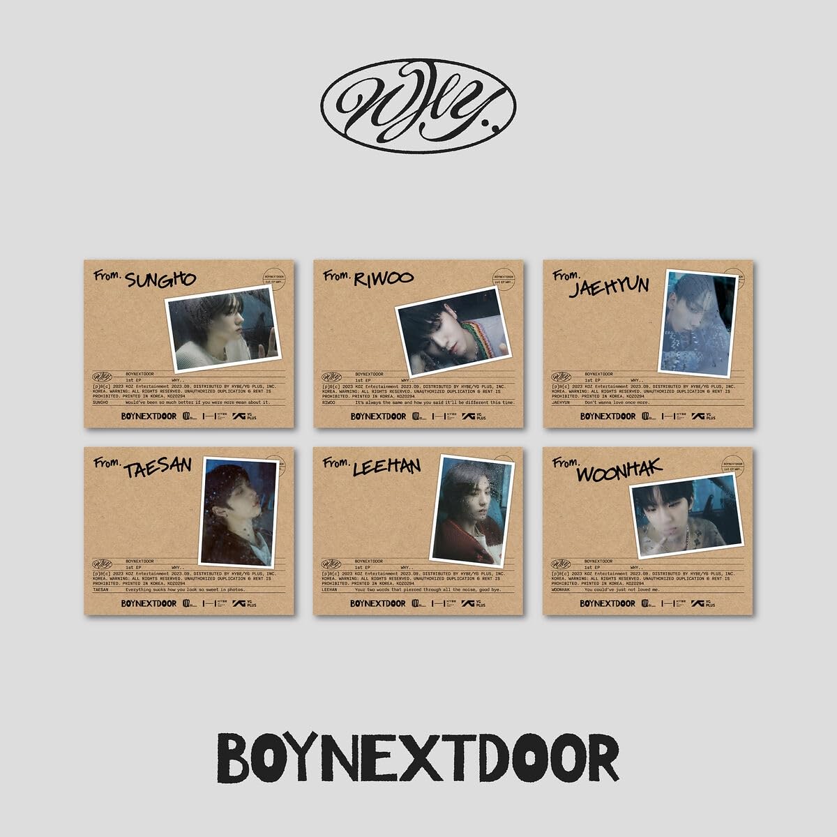 BOYNEXTDOOR - WHY : 1st EP PINK Dazed & From Woonhak Versions