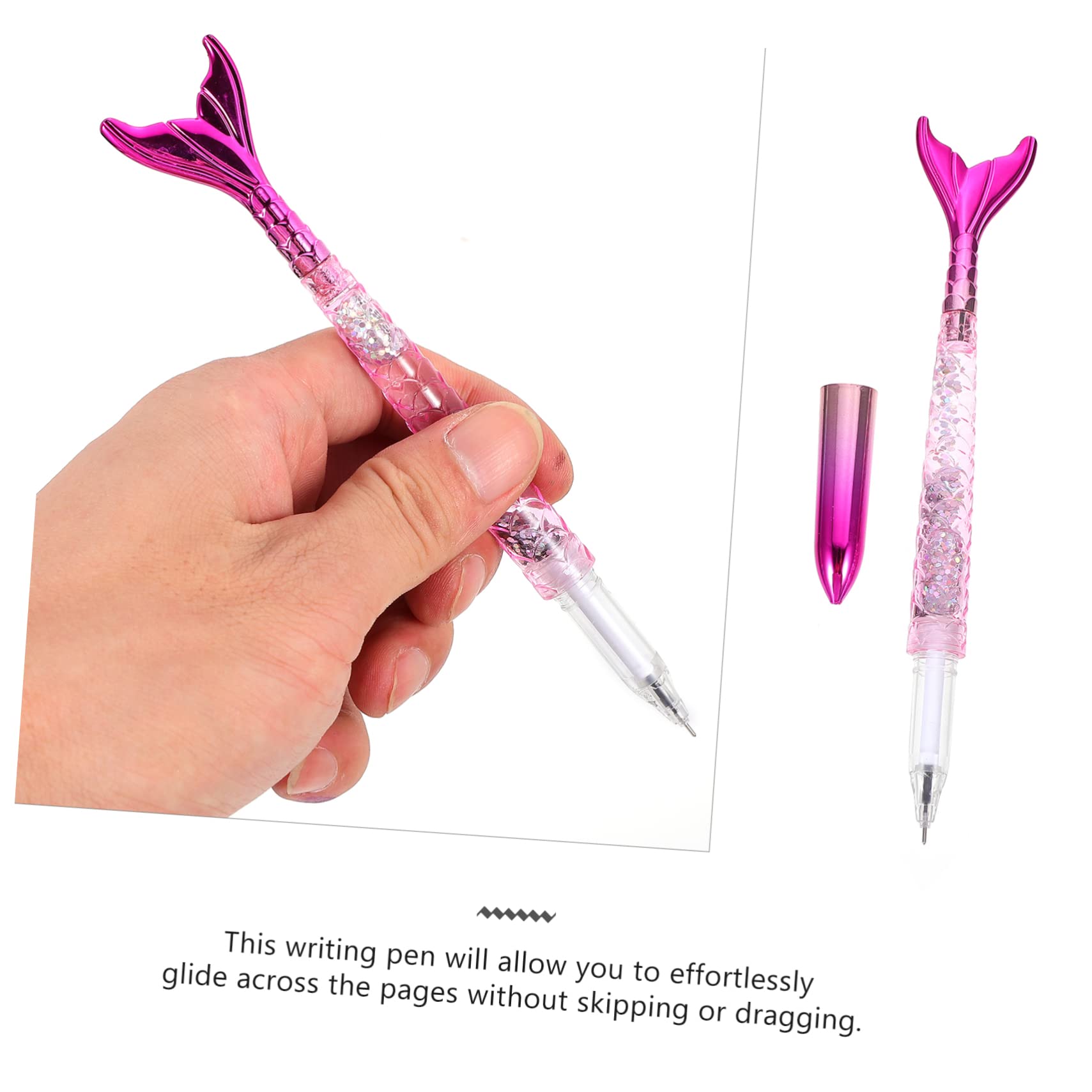 SHINEOFI 40pièces Stylos à Gel Pailletés Forme De Sirène De Stylos à Bille Fournitures Scolaires Colorées Pour Étudiants