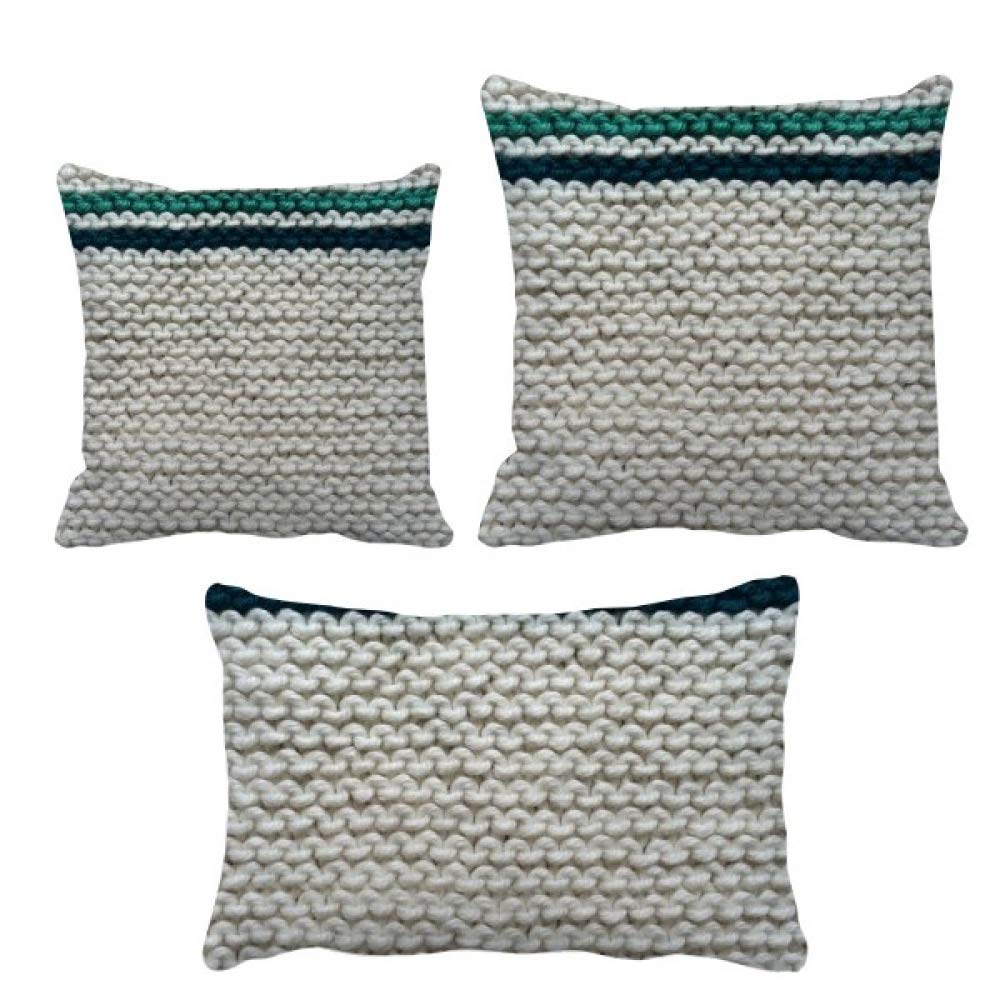 Housse de coussin en lin tricoté gris pour sublimer votre canapé de salon